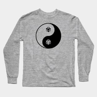 Yin Yang D20 Dice Long Sleeve T-Shirt